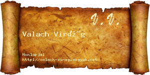 Valach Virág névjegykártya